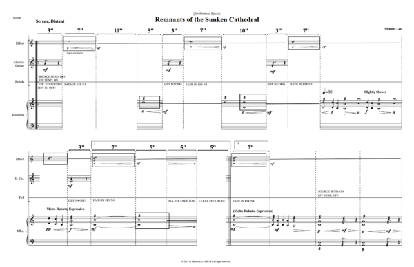 Remnants of the Sunken Cathedral for electric guitar and marimba